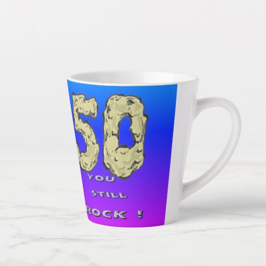 HER 50周年記念ブルーパープルラテマグカップ カフェラテマグ (右)