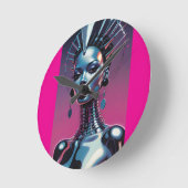 Her Beauty Was Indistinguishable ラウンド壁時計 (傾斜)