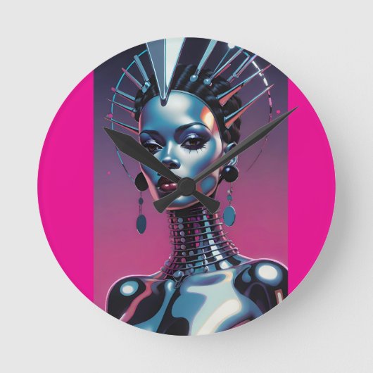 Her Beauty Was Indistinguishable ラウンド壁時計 (正面)