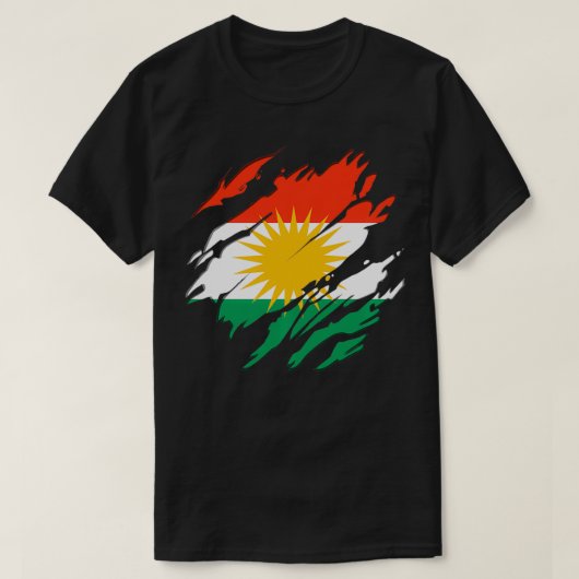 Her Biji Kurdistan Flag Kurde Pullover Tシャツ (デザイン正面)