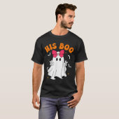 Her Boo &amp; His Boo Funny Matching Halloween Cou Tシャツ (正面フル)