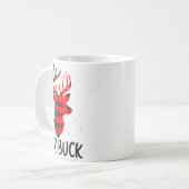 Her Buck Deer Hunting Christmas Husband Gift Coupl コーヒーマグカップ (正面左)