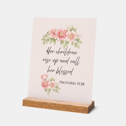 Her children rise up and call her blessed アクリルサイン (傾斜)