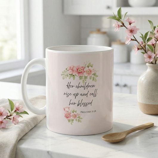 Her children rise up and call her blessed コーヒーマグカップ