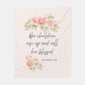 Her children rise up and call her blessed  フリースブランケット (正面)