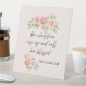 Her children rise up and call her blessed  台座サイン (インサイチュ)