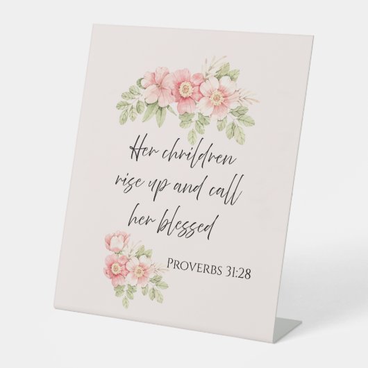 Her children rise up and call her blessed  台座サイン (正面)