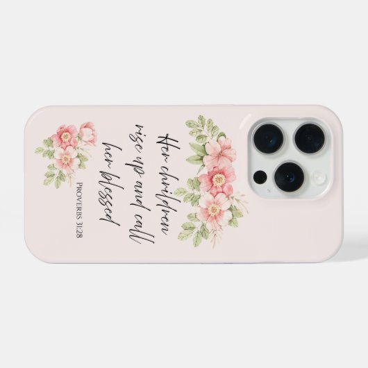 Her children rise up and call her blessed  iPhoneケース (裏面横)