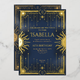 Her dreams are written in the stars 箔招待状