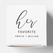 Her Favorite Custom Elegant Monochrome Wedding  フェイバーボックス (上部)