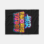 Her Favorite Fatboy Funny Donut Lover Humor フリースブランケット (正面(横))