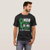 Her Fight Green Ribbon Kidney Disease Awareness Mo Tシャツ (正面フル)