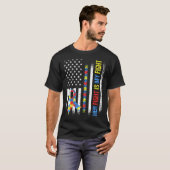 Her Fight Is My Fight Autism Awareness American Fl Tシャツ (正面フル)