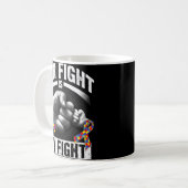 Her Fight Is My Fight Autism Awareness and Support コーヒーマグカップ (正面左)