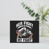 Her Fight Is My Fight Autism Awareness and Support ポストカード (スタンド正面)