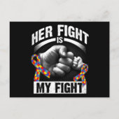 Her Fight Is My Fight Autism Awareness and Support ポストカード (正面)