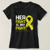 Her Fight Is My Fight BONE CANCER AWARENESS Feathe Tシャツ (デザイン正面)