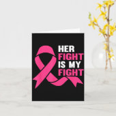 Her Fight Is My Fight Breast Cancer Awareness Surv カード (黄色い花)