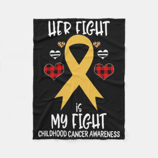 Her Fight Is My Fight Childhood Cancer Awareness B フリースブランケット