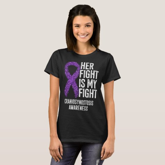 Her Fight Is My Fight Craniosynostosis Awareness Tシャツ (正面フル)