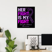 Her Fight Is My Fight Domestic Violence Awareness ポスター (ホームオフィス)