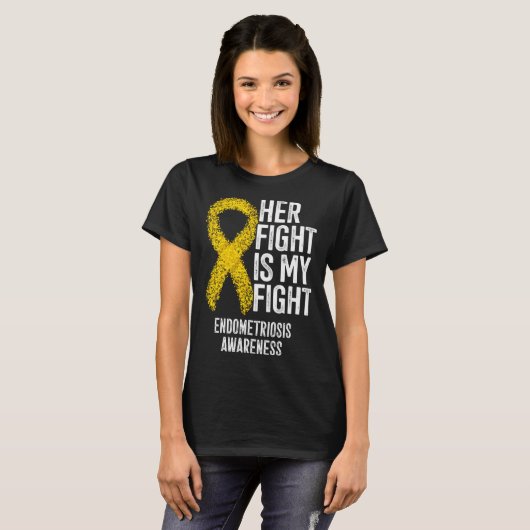Her Fight Is My Fight Endometriosis Awareness Tシャツ (正面フル)
