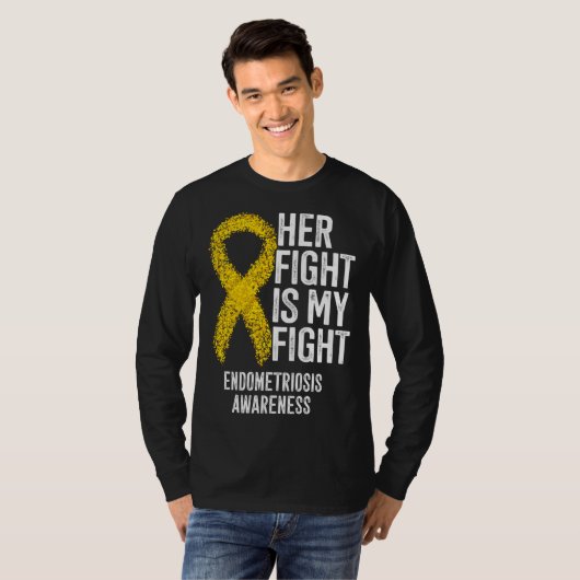 Her Fight Is My Fight Endometriosis Awareness Tシャツ (正面フル)
