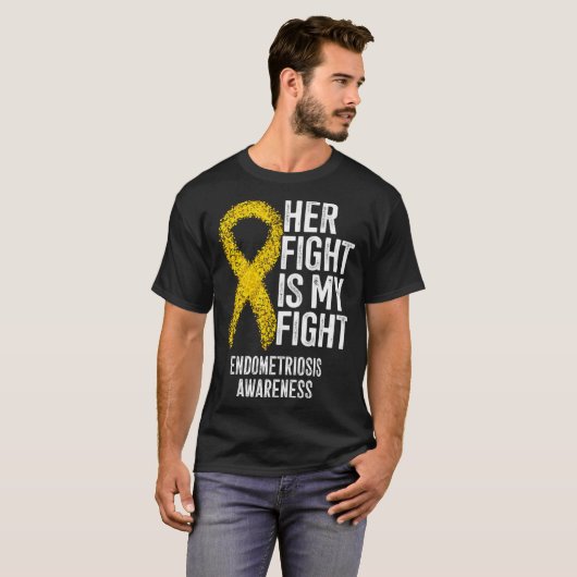 Her Fight Is My Fight Endometriosis Awareness Tシャツ (正面フル)