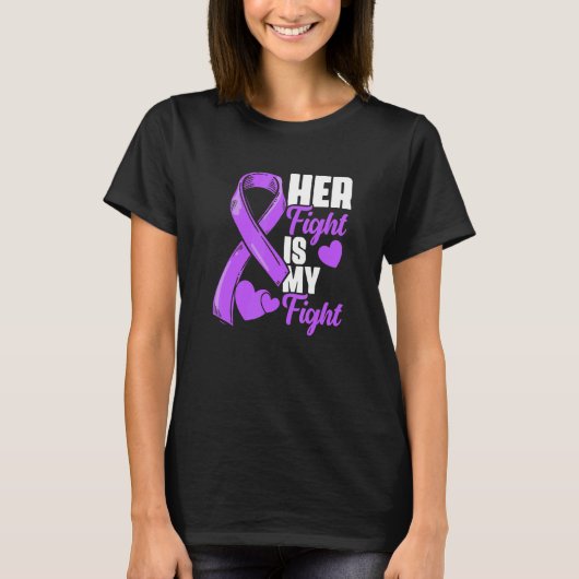 Her Fight Is My Fight Epilepsy Survivor Epilepsy A Tシャツ (正面)