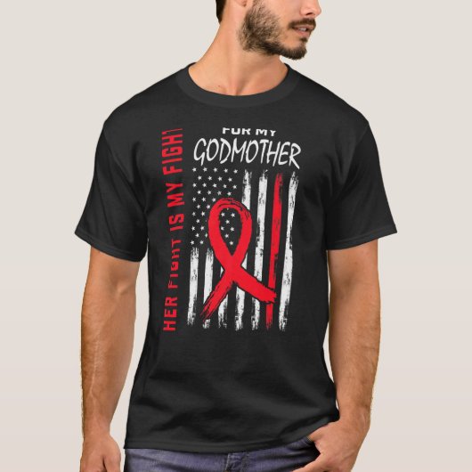 Her Fight is my Fight Godmother Heart Disease Awar Tシャツ (正面)