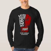 Her Fight Is My Fight Heart Disease Warrior Fighte Tシャツ (正面)