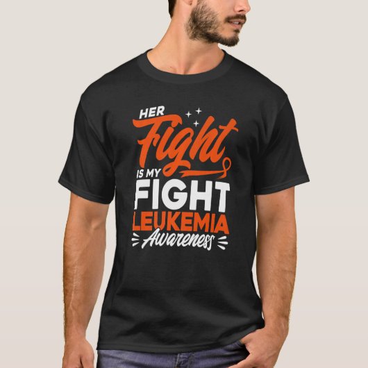 Her Fight Is My Fight Leukemia Awareness Premium Tシャツ (正面)