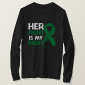 Her Fight Is My Fight LIVER CANCER AWARENESS Feath Tシャツ (デザイン正面)