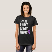Her Fight Is My Fight Purple Ribbon Epilepsy Aware Tシャツ (正面フル)