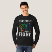 Her Fight Is My Fight Puzzle Fist Autism Awareness Tシャツ (正面フル)