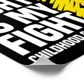 Her Fight Is My Fight Ribbon Childhood Cancer Awar ポスター (角)