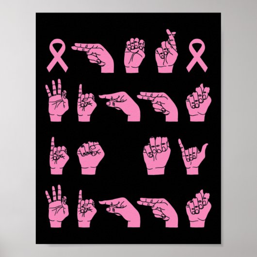 Her Fight Is My Fight Sign Language Breast Cancer  ポスター (正面)