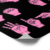 Her Fight Is My Fight Sign Language Breast Cancer  ポスター (角)