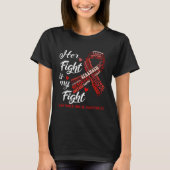 Her Fight Is My Fight Substance Abuse Awareness Re Tシャツ (正面)