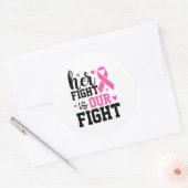 Her Fight Is Our Fight Breast Cancer Awareness ラウンドシール (封筒)