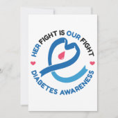 Her Fight Is Our Fight – Diabetes Awareness 招待状 (正面)