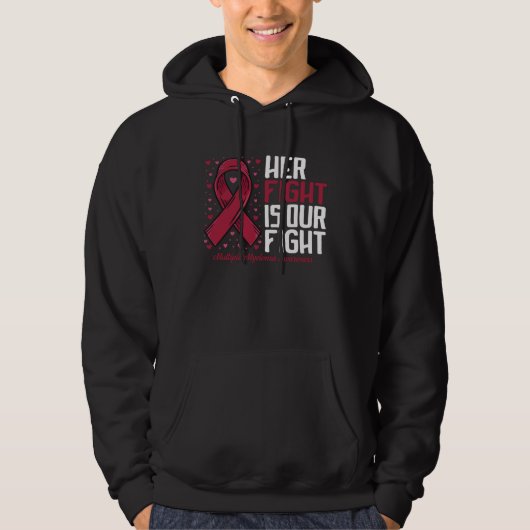 Her Fight our fight Multiple Myeloma Awareness パーカ (正面)
