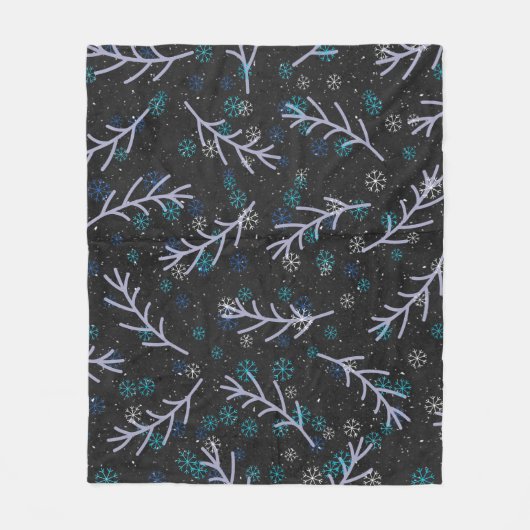 Her Four Seasons – Winter Pattern フリースブランケット (正面)
