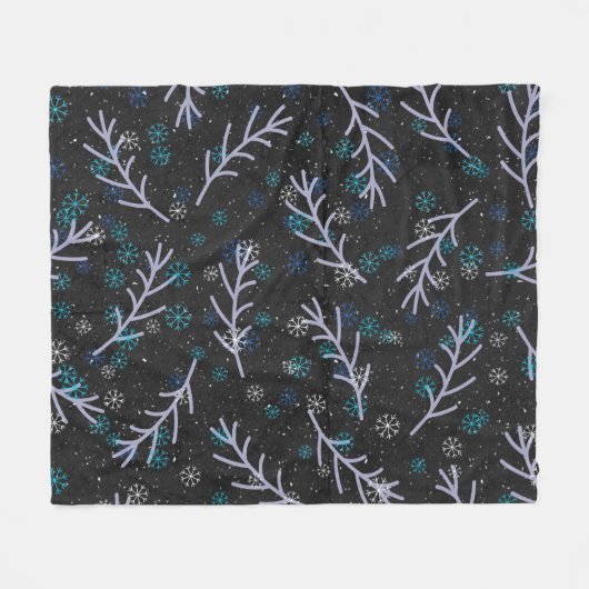 Her Four Seasons – Winter Pattern フリースブランケット (正面(横))