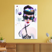 Her Future Peaks キャンバスプリント (インサイチュ (リビング))