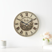 Her Garden Grows Here | Custom Name wall clock  ラージ壁時計 (ホーム)