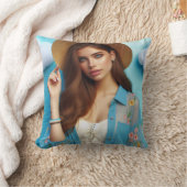"Her gaze shines brighter than summer　クッション クッション (ブランケット)