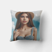 "Her gaze shines brighter than summer　クッション クッション (裏面)