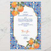 Her Main Squeezeオレンジ色の青いメニューカード (裏面)