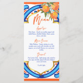 Her Main Squeezeオレンジ色の青いメニューカード メニュー (正面)